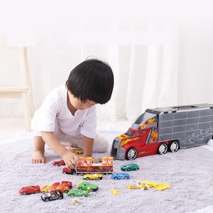 Camion jouet pour enfants, construction en alliage métallique moulé sous pression, petite voiture moulée sous pression, transporteur véhicules à friction avec glissière, offre spéciale - Product Image 2