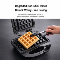 Machine à petit-déjeuner multifonction, appareil à sandwichs, gaufres et beignets, plaque chauffante électrique avec 10 plaques interchangeables antiadhésives