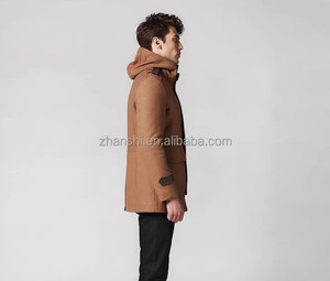 <span class=keywords><strong>Cappotto</strong></span> Classico con Tasche per <span class=keywords><strong>Uomo</strong></span>, Impermeabile, Taglia Grande, in Lana Color <span class=keywords><strong>Cammello</strong></span> con Cappuccio - Product Image 3