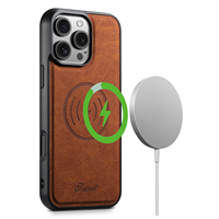 Coque de téléphone SUTENI pour iPhone 18 Pro Max, chargement magnétique sans fil, texture litchi, effet givré, cuir synthétique de luxe, compatible 17 16 Plus 15