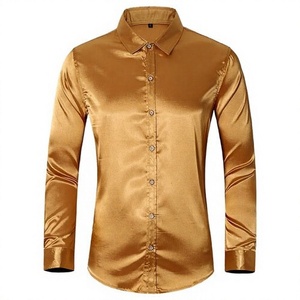 Camisas Casuales Transpirables con Botones para Hombre, Camisas Formales Ajustadas de Tela Dobby Elástica, Camisas Ecológicas con Cuello Profesional - Product Image 1