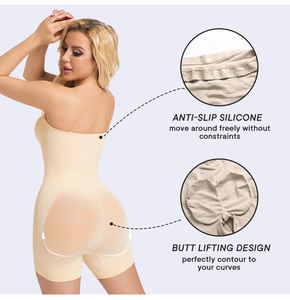 Custom logo Tummy <strong>Control</strong> Shapewear <strong>Strapless</strong> Women <strong>Strapless</strong> <strong>Body</strong> <strong>Shaper</strong> Plus Size Bodysuit Shapewear for Women - Product Image 3