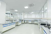 Cadre en bois et acier personnalisé granit plan de travail banc central de laboratoire réglable durable biologie banc d'essai de levage de laboratoire avec étagères