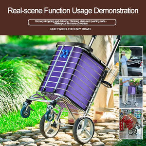 Jielai รถเข็นช็อปปิ้ง360องศา, รถเข็นบันได Climber ยูทิลิตี้รถเข็นพับได้ง่าย - Product Image 6