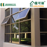 Lukliving, diseño novedoso, puertas y ventanas de aluminio, toldo de ventana pequeña, control manual, toldo certificado, ventana abierta