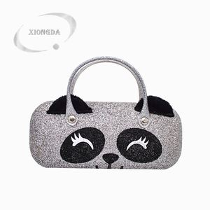 <span class=keywords><strong>Fait</strong></span> sur commande de haute qualité mignon <span class=keywords><strong>panda</strong></span> broderie logo lunettes boîtes d'emballage pour étuis à lunettes - Product Image 3