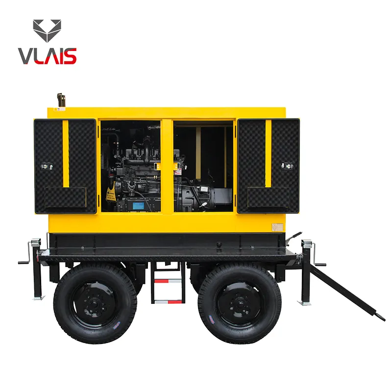 1500 rpm Trailer loại động cơ diesel Máy phát điện với Leroy somer phát điện im lặng loại máy phát điện 10KW 12KW 15KW 20kW 25kw công suất chính