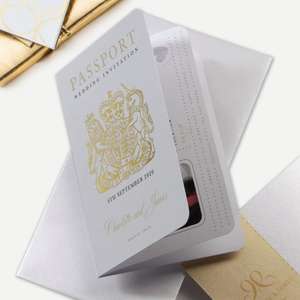 Pasaporte de lujo para avión, invitación de boda con tarjeta de embarque RSVP - Product Image 6