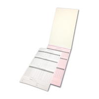 Carnet de reçus commerciaux personnalisés en papier autocopiant (NCR) sans carbone (A5) avec ligne de perforation