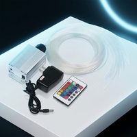 Kit d'éclairage LED pour plafond étoilé à fibres optiques 5W pour salon, contrôlable par application
