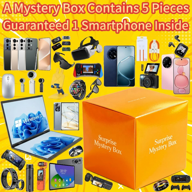 Guaranteed Smartphone Inside 3C Electronics Random Box Lucky Mystery Gift 5G Smartphone Tablet Laptop Earphone 5 Pieces Surprise