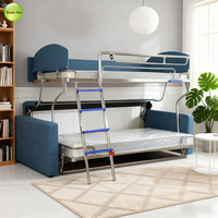 Sofá Cama Convertible para Sala de Estar en Oferta, Sofá Cama Plegable con Estructura de Acero Inoxidable, Cama Plegable Tipo Litera para Hotel/Apartamento S519