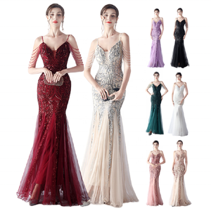 31562 #   Vestidos <span class=keywords><strong>de</strong></span> Noche <span class=keywords><strong>de</strong></span> Lujo <span class=keywords><strong>de</strong></span> Alta Gama con Lentejuelas, Flores y Malla, Adornados con Cuentas, Largos y Formales para Damas <span class=keywords><strong>de</strong></span> <span class=keywords><strong>Honor</strong></span> - Product Image 1