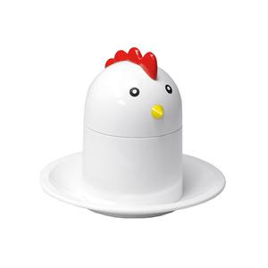 Cocedor de Huevos Egghead con Soporte, Diseño de Cerámica Blanca para Uso en la Cocina - Product Image 1