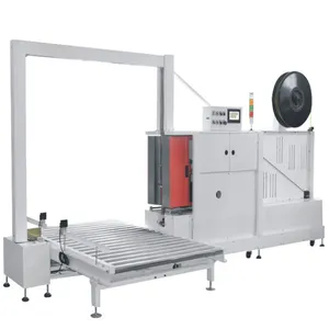 2024 Máquina de envoltura de película elástica máquina flejadora de PP para cajas de madera de paquete
