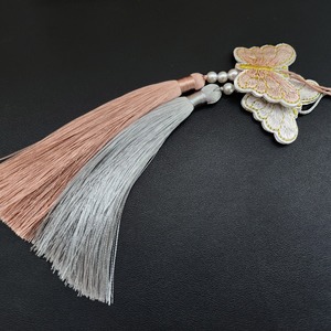 <b>Bag</b> <b>Charm</b> Korean Traditional Norigae Butterfly Pendant with Silk Tassel and Pearl, Korean Knot Traditional Ornament <b>Bag</b> <b>Charm</b> - Product Image 5