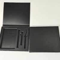 Boîtes d'emballage pour cils en grappe DIY cosmétiques, vente en gros, étiquette privée, logo personnalisé, carton rose et noir, lamination brillante