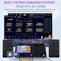 Inandon Kd9max 5'i 1 Arada HD Karaoke Makinesi Hoparlörler+karaoke Sistemi +15.6'' Dokunmatik Ekran +mikser +2 Kablosuz Mikrofon +Çift Sistem +2G