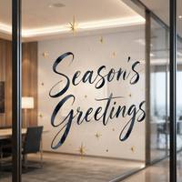 Film statique transparent pour fenêtre de Noël en PVC sans colle, autocollant adhésif transparent, peinture en spray, impression personnalisée, décoration de Noël