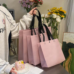 Большие небольшие нетканые продуктовые пакеты с логотипами, сверхпрочные ламинированные полипропиленовые нетканые сумки, экологически чистые многоразовые сумки для покупок - Product Image 3