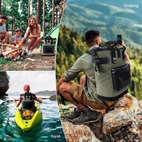 Sac isotherme en TPU au design moderne vert kayak avec logo personnalisé, grande capacité imperméable pour la plage, le camping, la randonnée et le stockage alimentaire