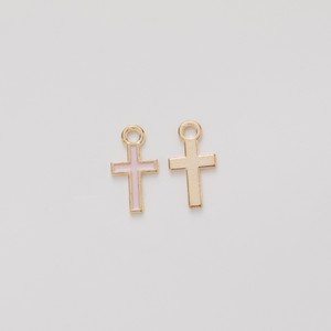 Colgante de Cruz Latina en Tono Dorado, de Aleación de Zinc Esmaltada, con Aro Individual, <span class=keywords><strong>para</strong></span> Recuerdos de <span class=keywords><strong>Bautizo</strong></span> y Manualidades - Product Image 4