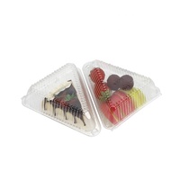 Aangepaste 6 Oz Vierkante Taartcontainer 85G Pla Plastic Clamshell Voedselverpakking Voor Desserts Blister Verwerkt