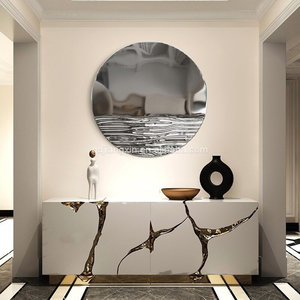 Panneau mural <span class=keywords><strong>d</strong></span>écoratif circulaire moderne, <span class=keywords><strong>d</strong></span>écoration murale artistique unique de couleur verte pour la <span class=keywords><strong>d</strong></span>écoration intérieure - Product Image 2