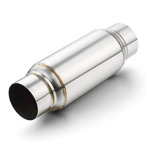 Hiệu suất cao 3 "đầu vào 3" Outlet 12 "Chiều dài tổng thể xả Muffler thép không gỉ xả cộng hưởng - Product Image 1