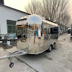 Street Mobile Tea Coffee Hotdog Cart Concession Burger Van Catering Trailer Fully Equipped BBQ Pizza Food Truck with Grill <b>Oven</b> - Product Image 3