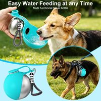 Nouvelle bouteille d'eau portable pliable isolée en acier inoxydable 304 pour animaux de compagnie, écologique, moderne, imperméable, 285 ml, pour chiens