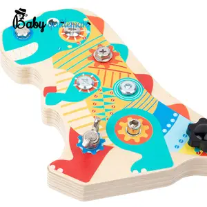 Early Education Wooden Fun Dinosaur Screw Nut Combination Puzzle Fine Action Toy For Kids Z03058C