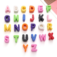 Cuentas de Plástico Brillantes y Vibrantes con Letras y Números, Orificio Grande, 3D, de la A a la Z, del 0 al 9, Dijes Sueltos para Llaveros, Collares, Manualidades DIY