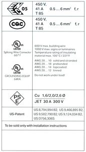 Conectores de cable compactos <span class=keywords><strong>Bonico</strong></span> 221-612 de 10 AWG, 2 conductores, conectores de palanca y bolsa para reserva - Product Image 5