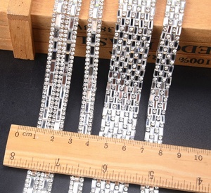 Chaîne de dentelle en cristal à transfert de strass, strass thermocollants pour chaussures, vêtements, sacs, robe de mariée - Product Image 3