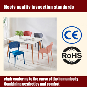 Silla de Comedor Ergonómica de Plástico con Diseño de Araña, Económica, Resistente al Agua, Apilable, para Jardín, Exterior, Hotel y Hogar - Product Image 5