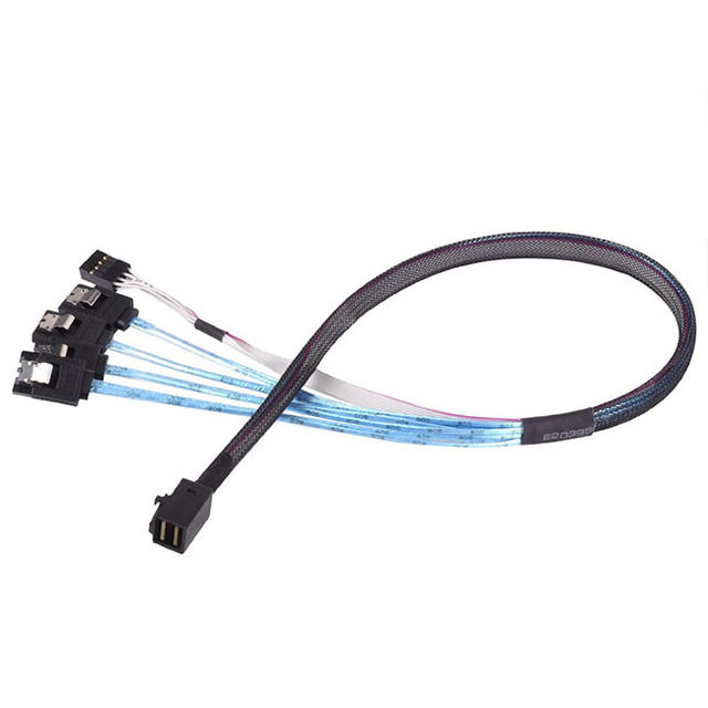 Internal Mini SAS HD SFF-8643 to 4 SATA Internal Cables