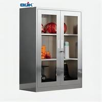 Armoire anti-incendie Jinkai à double porte en acier inoxydable thermolaqué pour incendies de classe A/B, fenêtre en verre, recyclable, personnalisable, facile à assembler