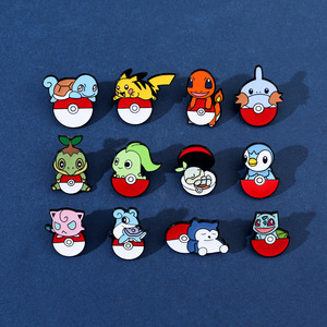 18 modèles de broches en métal POKE pour <span class=keywords><strong>jeu</strong></span> vidéo Anime Cartoon Pocket Monster Psyduck Gengar Épinglettes en émail - Product Image 1