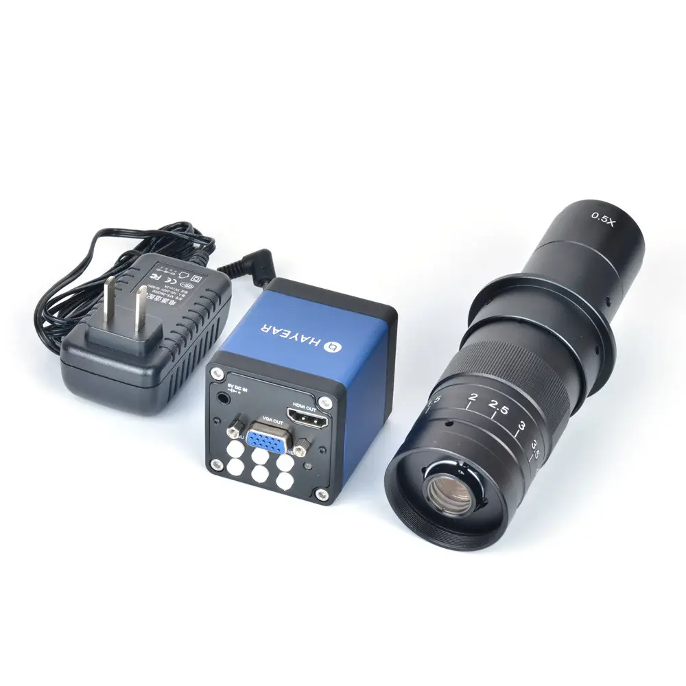 2.0MP 1/2.5 "Cmos 1080P Industrie Digitale Hdmi-Compatibel Vga Microscoop Camera 180X Zoom C-MOUNT Lens Voor Pcb Reparatie solderen