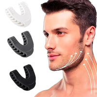 Appareil d'exercice pour les mâchoires et les muscles du visage, tonifiant le cou, pour un visage en V, réducteur de double menton, deux niveaux de résistance, protège-bouche