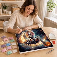 Peinture Diamantée Artisanale DIY : Décoration Murale Maison Salle Halloween Sorcière Perle Diamant – Fournisseur Direct Usine