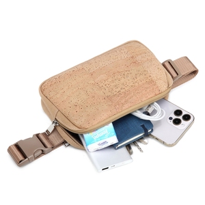 Mochila <span class=keywords><strong>de</strong></span> Cintura <span class=keywords><strong>de</strong></span> <span class=keywords><strong>Corcho</strong></span> para Hombres Impermeable Bum Bag Crossbody Ligero Fitness y Correr - Product Image 5