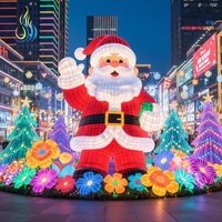 Große, maßgefertigte, wasserdichte Weihnachtsmann-Seidenlaterne für Stadtlaternenfeste und öffentliche Plätze