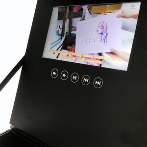 กล่องแสดงวิดีโอ LCD ขนาด7นิ้วทำด้วยมือสุดหรูก<span class=keywords><strong>ล</strong></span>่องของขวัญสำหรับเป็นของขวัญ - Product Image 4