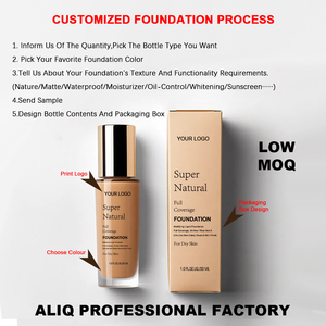 1000 pièces usine personnalisée 30ml longue durée étanche blanchissant correcteur contrôle <span class=keywords><strong>de</strong></span> l'huile fondations liquide couverture complète - Product Image 6