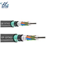 Cable de Fibra Óptica para Entierro Directo OUFU GYTA53, Doble Revestimiento de PE, Impermeable, Cable de Comunicación Subterráneo