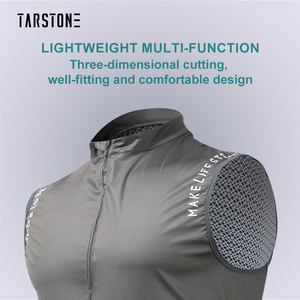 Veste de cyclisme coupe-vent pour homme, très vendue, pour le sport en plein air, durable, à séchage rapide, sans manches, avec fermeture éclair - Product Image 4