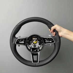 Volante de Cuero Genuino para Porsche Panamera Cayenne Taycan <span class=keywords><strong>Macan</strong></span> 911 718 996 997 958 981 987, Actualización Personalizada - Product Image 6