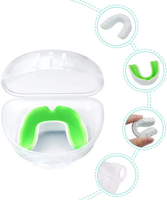 Protège-Dents Sportif Double Couche en EVA pour Boxe, Basketball et Autres Sports, Protection Dentaire et Gencives avec Boîte en Plastique pour Adultes et Enfants